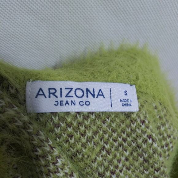 Arizona Green Plaid Mini Fuzzy Skirt Party Size Small - Picture 4 of 5